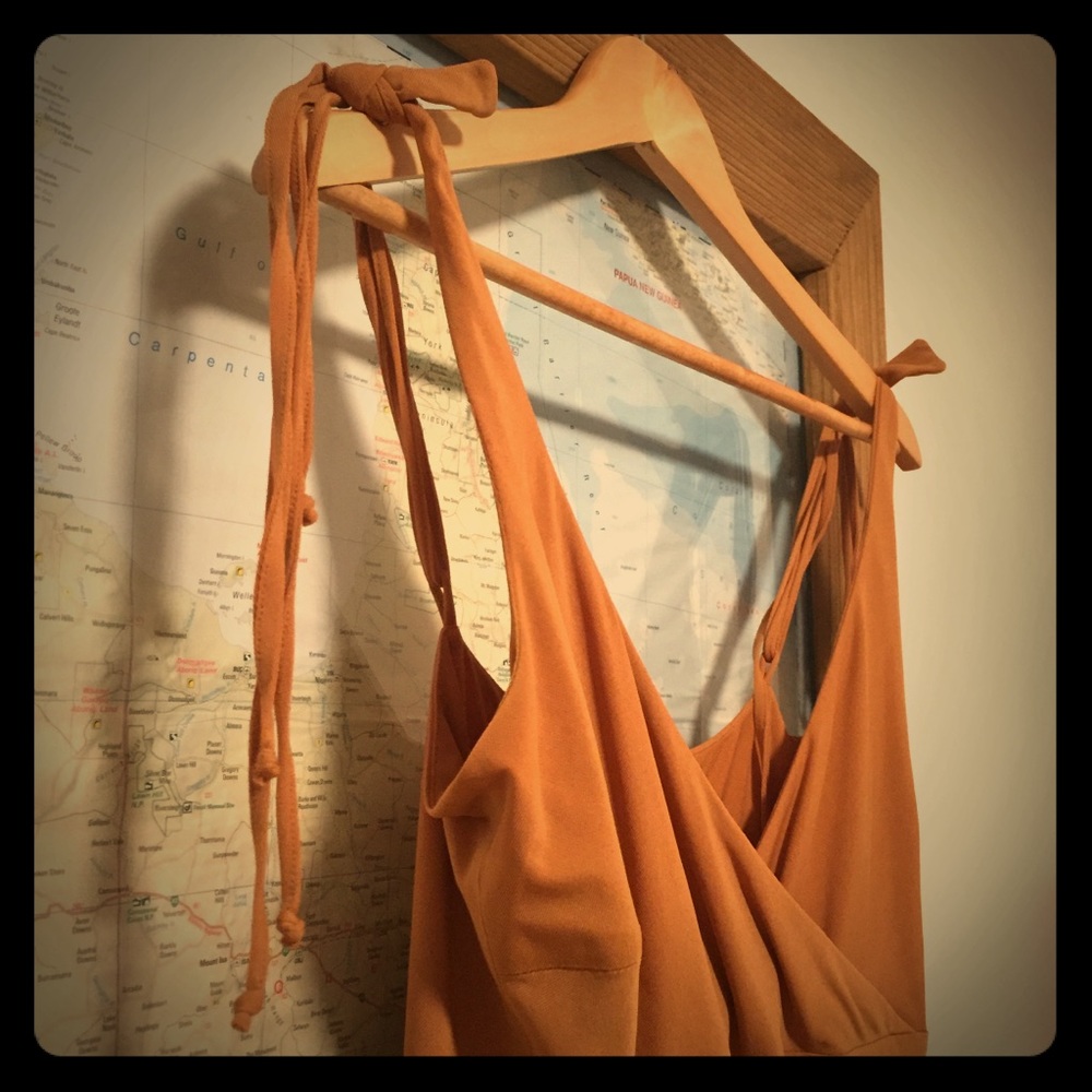 SOLD Italian caramel midi dress